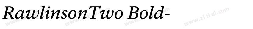 RawlinsonTwo Bold字体转换